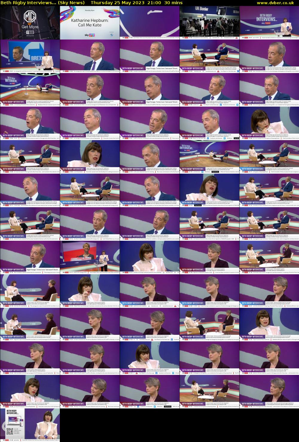 Beth Rigby Interviews... (Sky News) Thursday 25 May 2023 21:00 - 21:30