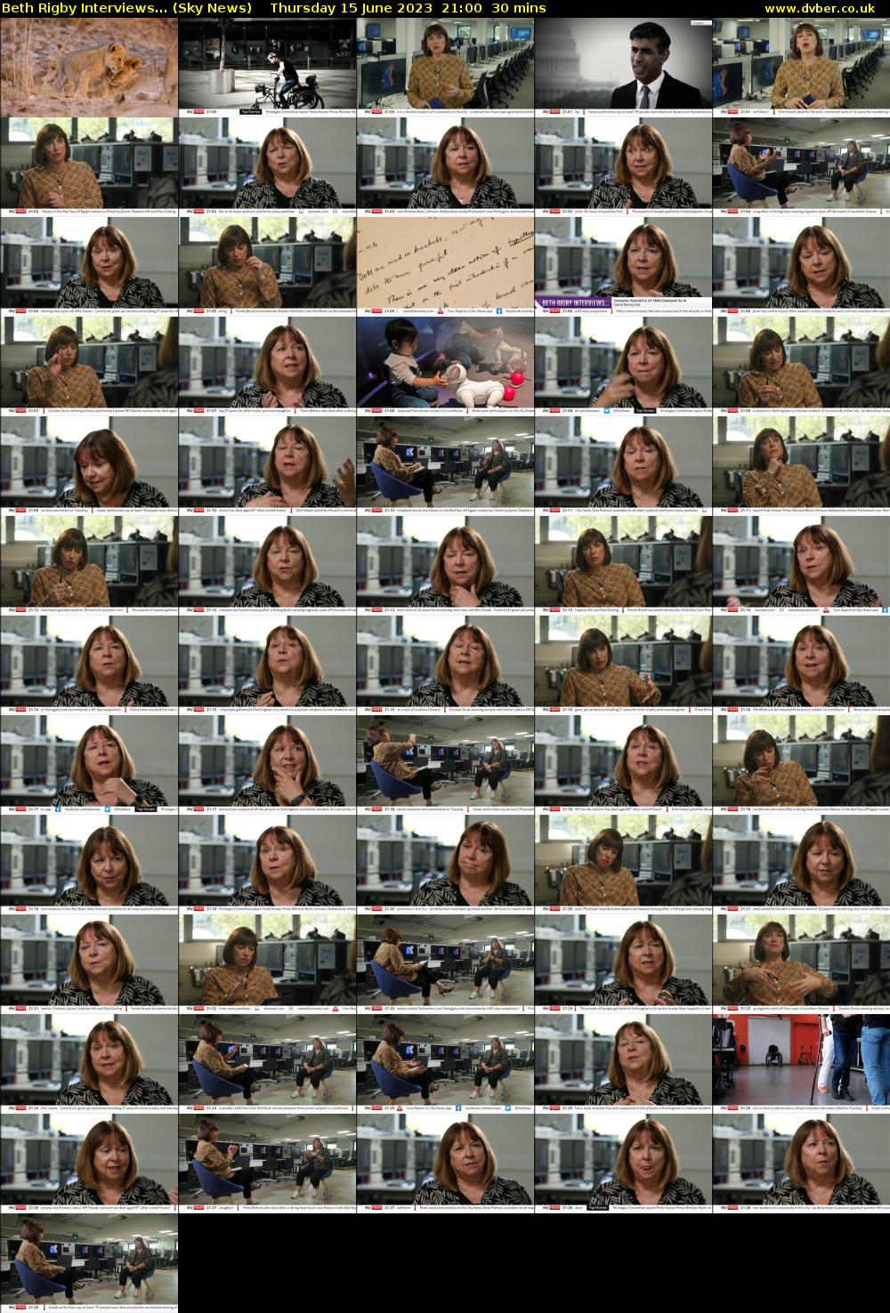 Beth Rigby Interviews... (Sky News) Thursday 15 June 2023 21:00 - 21:30