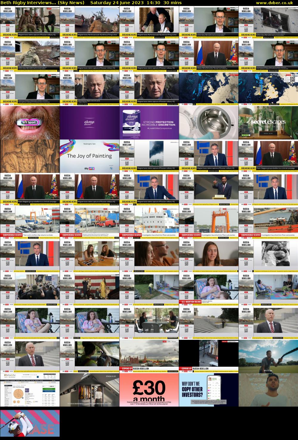 Beth Rigby Interviews... (Sky News) Saturday 24 June 2023 14:30 - 15:00