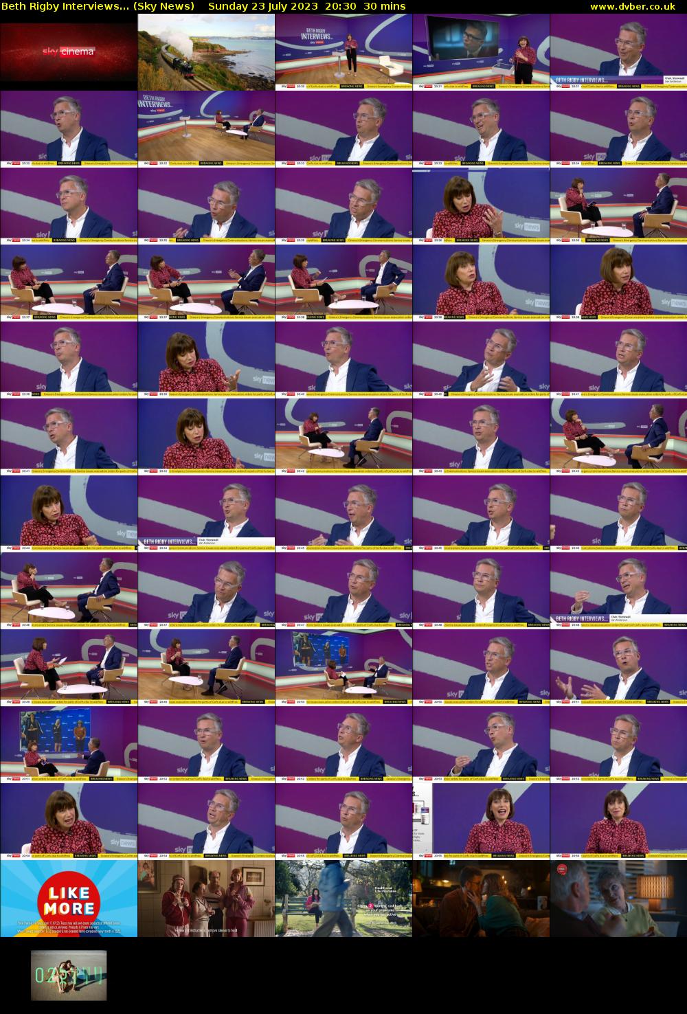 Beth Rigby Interviews... (Sky News) Sunday 23 July 2023 20:30 - 21:00