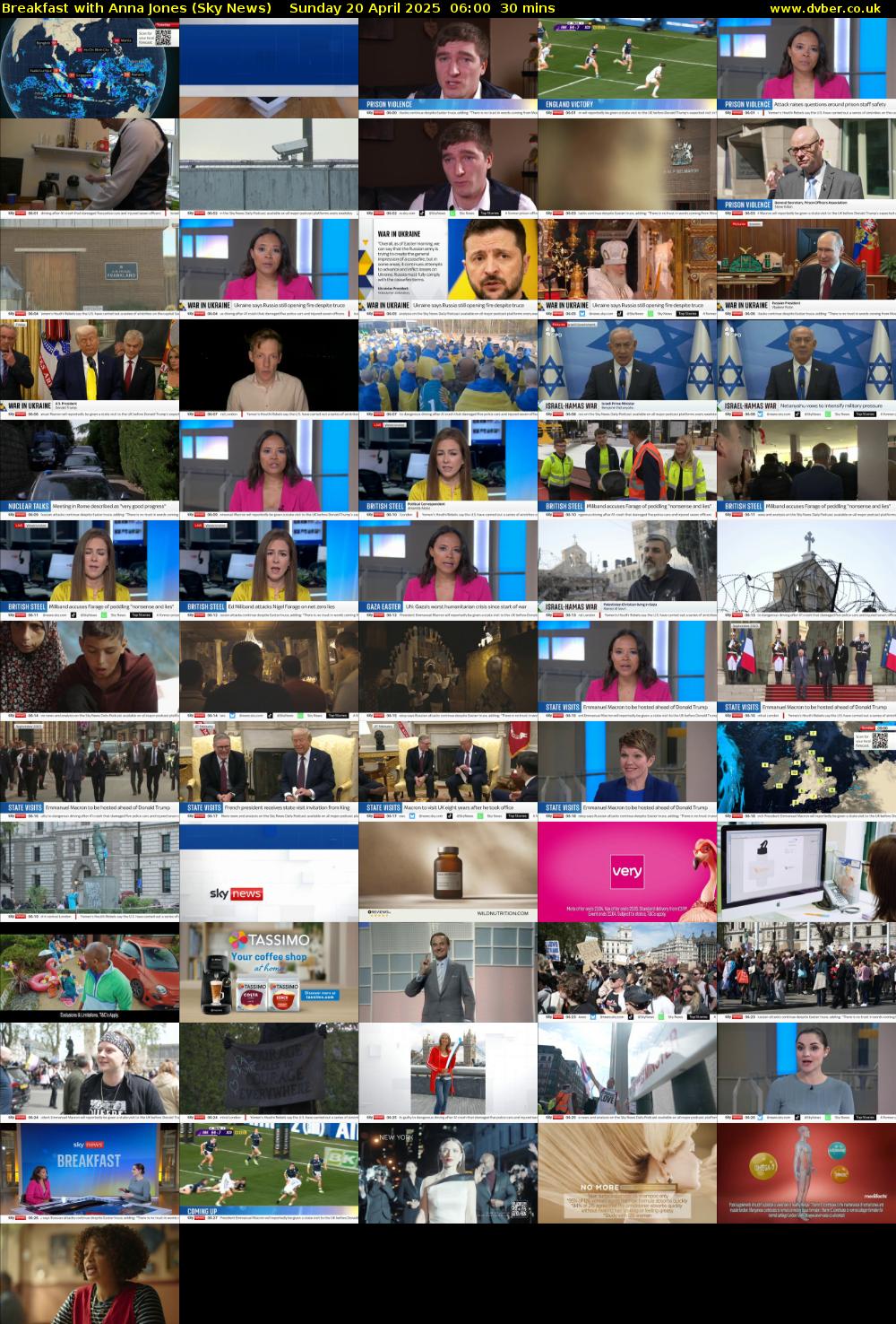 Breakfast With Anna Jones (Sky News) Sunday 20 April 2025 06:00 - 06:30