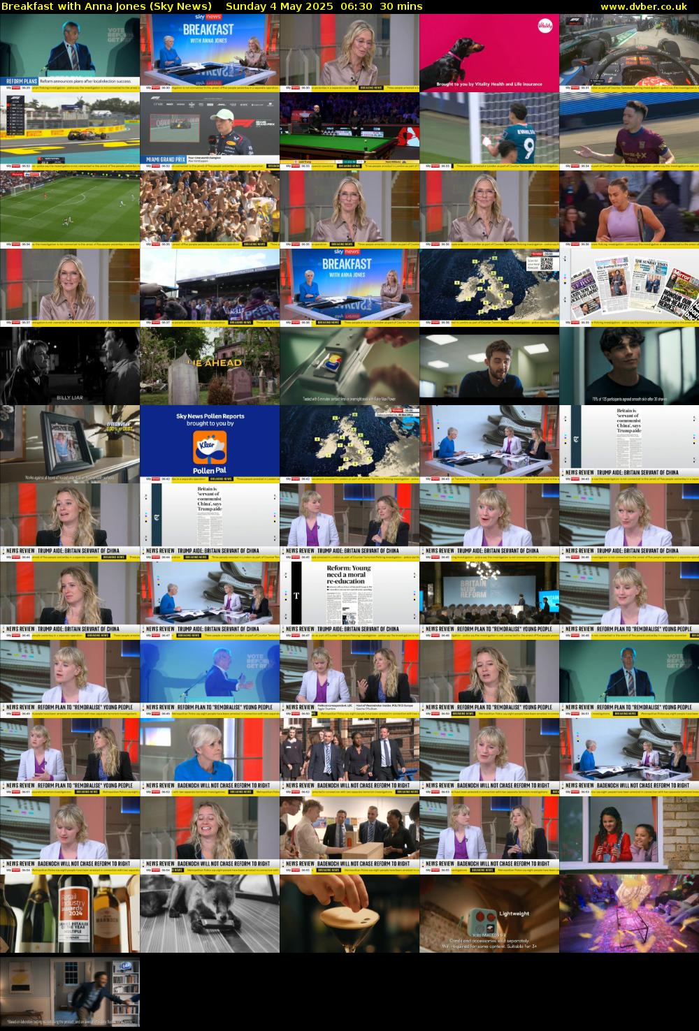 Breakfast With Anna Jones (Sky News) Sunday 4 May 2025 06:30 - 07:00