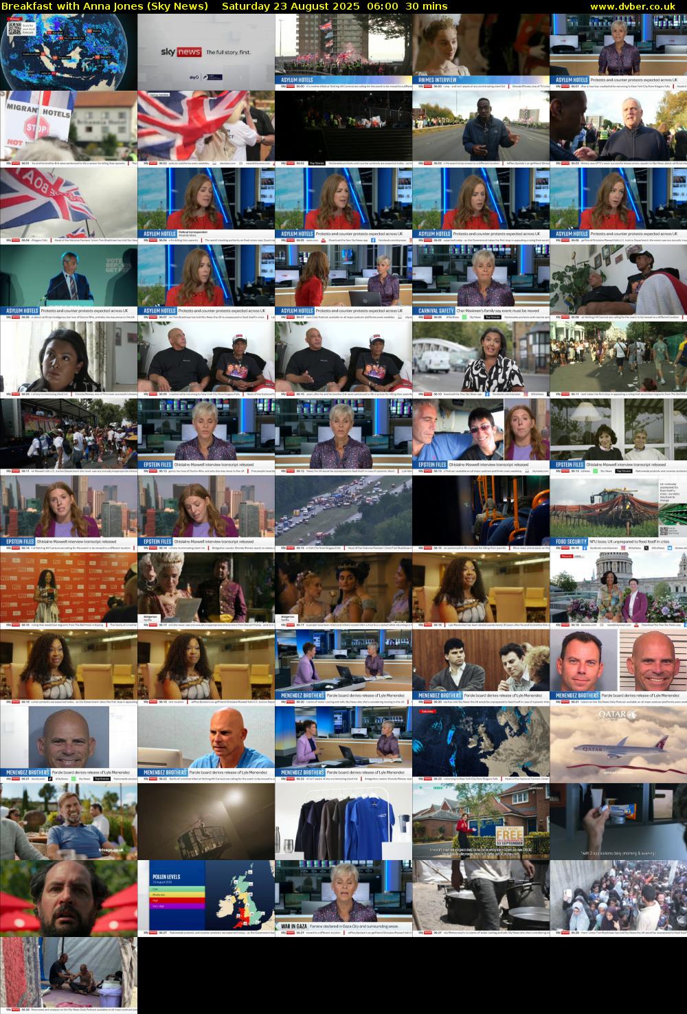 Breakfast With Anna Jones (Sky News) Saturday 23 August 2025 06:00 - 06:30