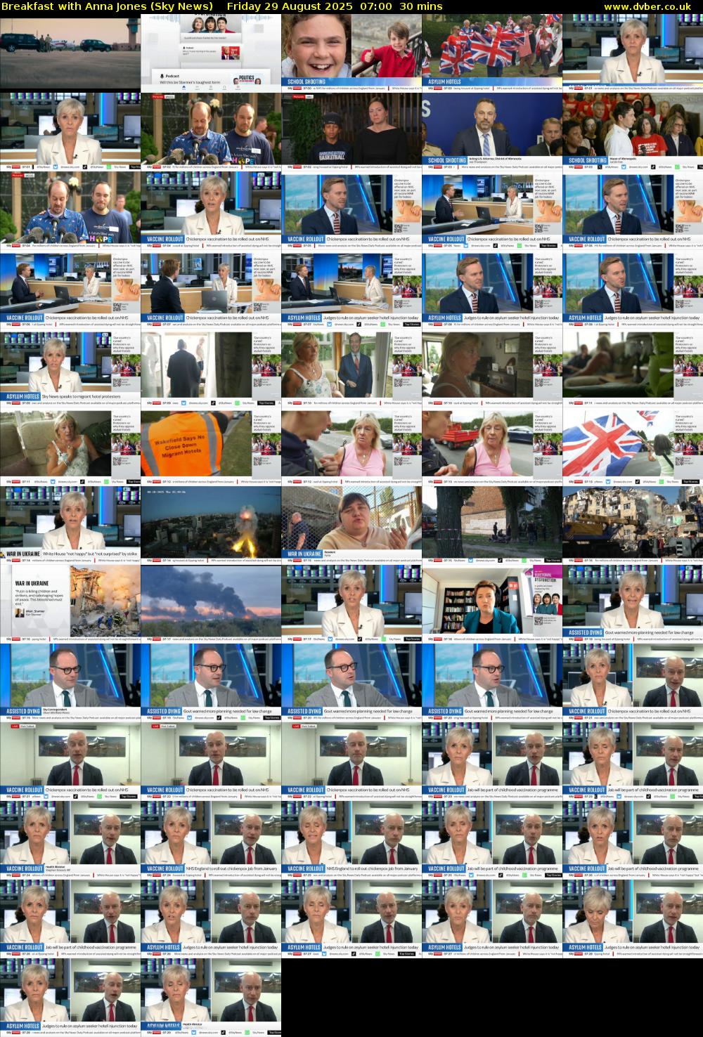 Breakfast With Anna Jones (Sky News) Friday 29 August 2025 07:00 - 07:30