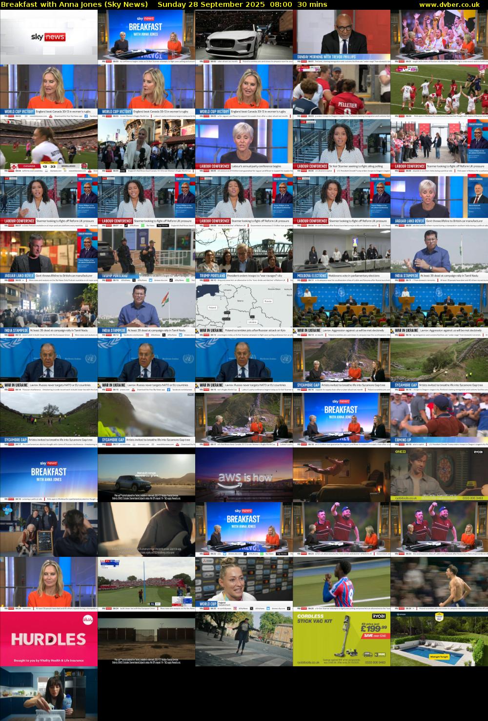 Breakfast With Anna Jones (Sky News) Sunday 28 September 2025 08:00 - 08:30