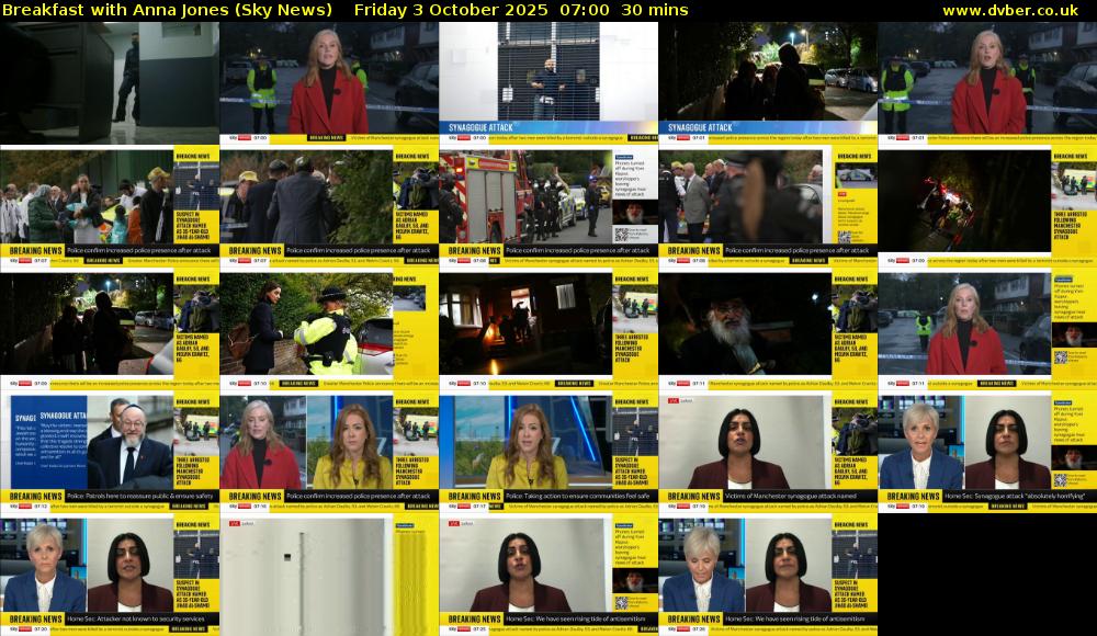 Breakfast With Anna Jones (Sky News) Friday 3 October 2025 07:00 - 07:30