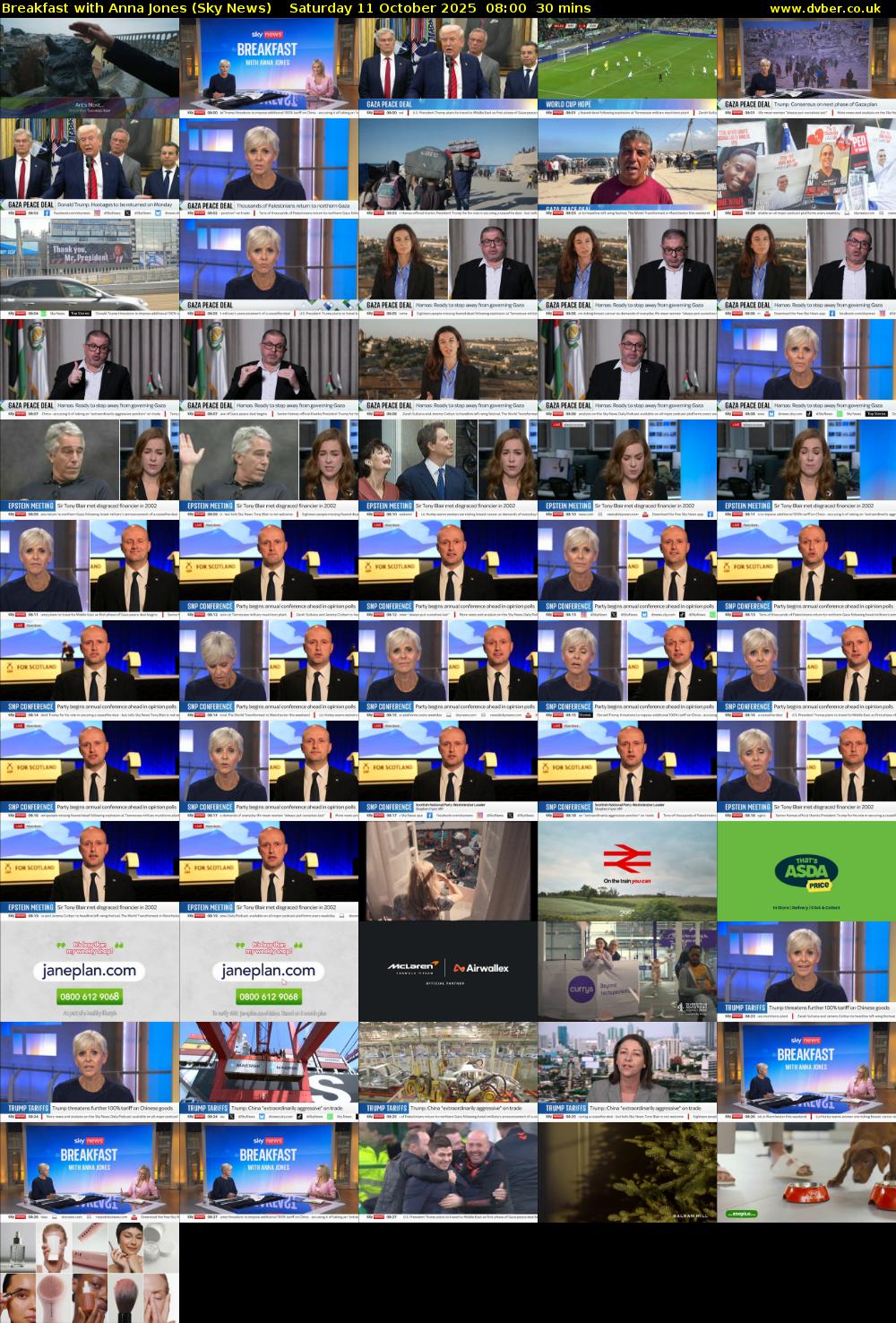 Breakfast With Anna Jones (Sky News) Saturday 11 October 2025 08:00 - 08:30