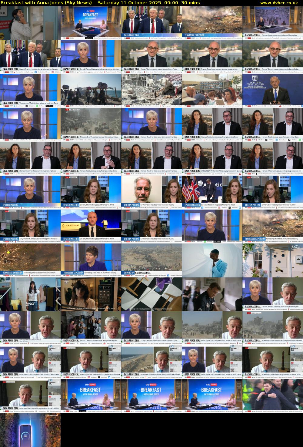 Breakfast With Anna Jones (Sky News) Saturday 11 October 2025 09:00 - 09:30