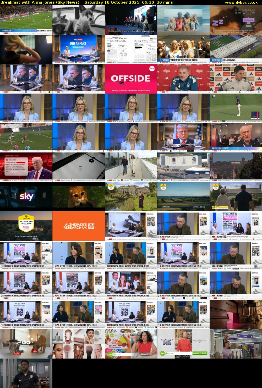 Breakfast With Anna Jones (Sky News) Saturday 18 October 2025 06:30 - 07:00