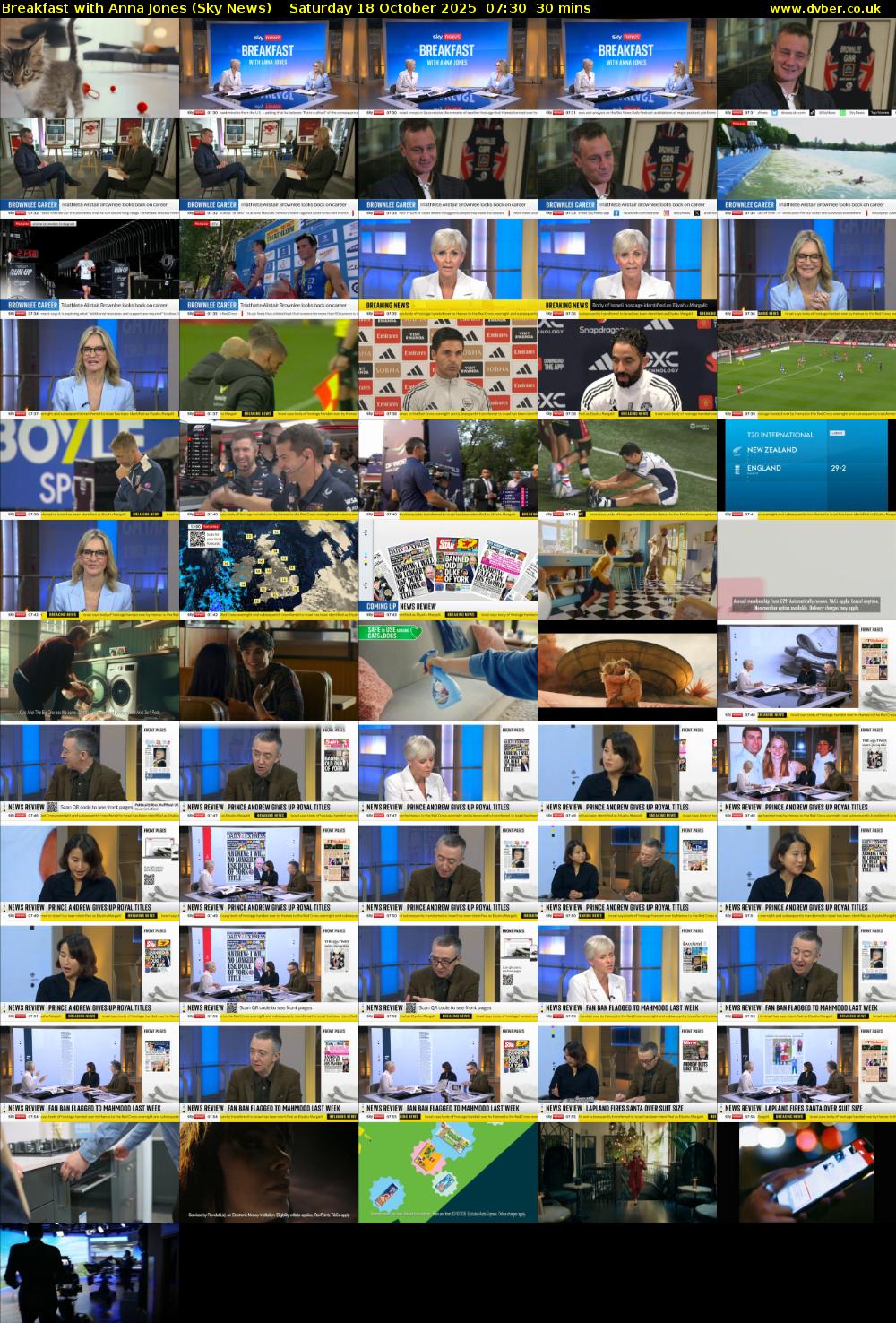 Breakfast With Anna Jones (Sky News) Saturday 18 October 2025 07:30 - 08:00