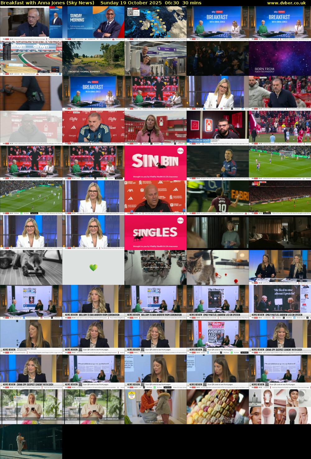 Breakfast With Anna Jones (Sky News) Sunday 19 October 2025 06:30 - 07:00