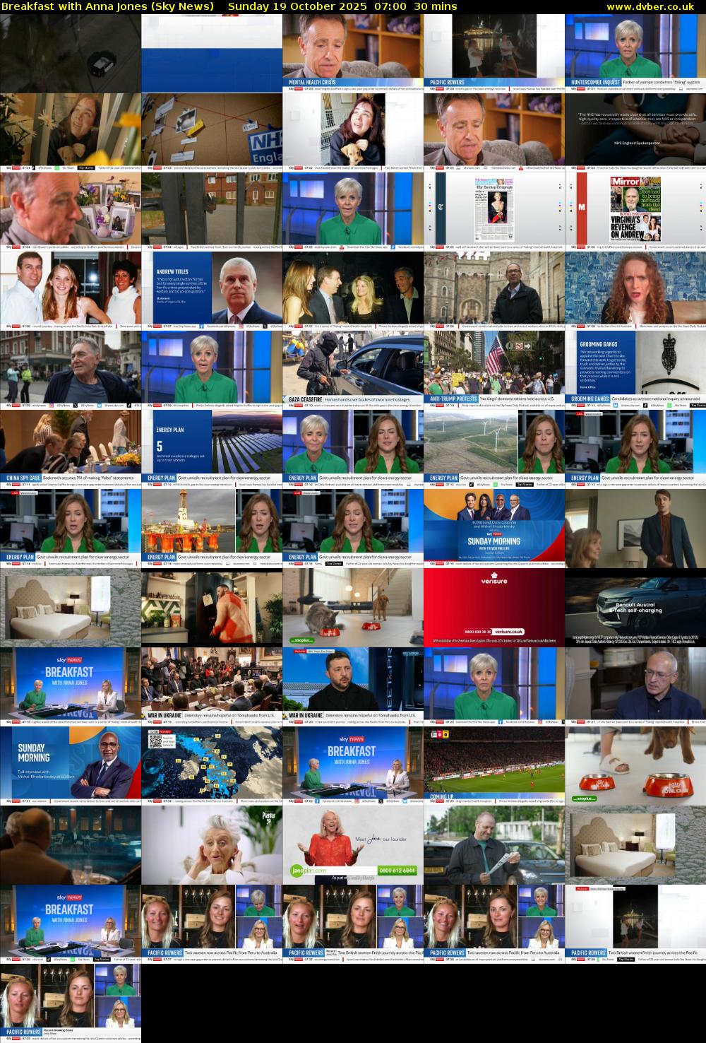 Breakfast With Anna Jones (Sky News) Sunday 19 October 2025 07:00 - 07:30