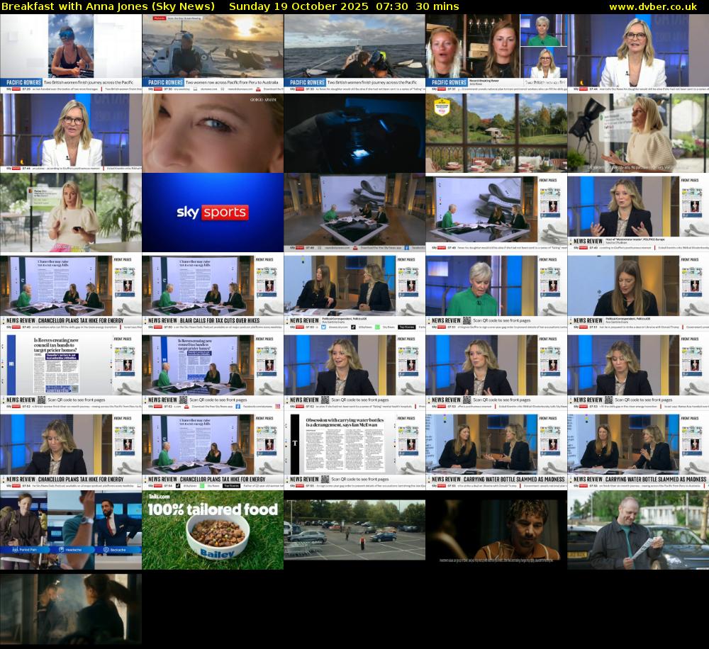 Breakfast With Anna Jones (Sky News) Sunday 19 October 2025 07:30 - 08:00