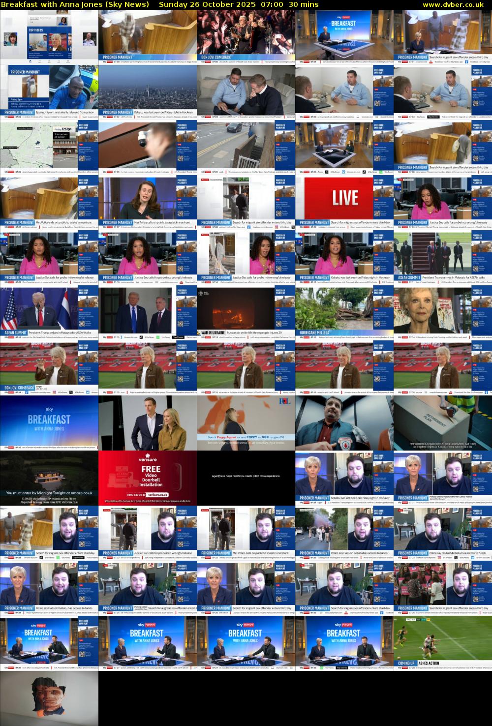 Breakfast With Anna Jones (Sky News) Sunday 26 October 2025 07:00 - 07:30