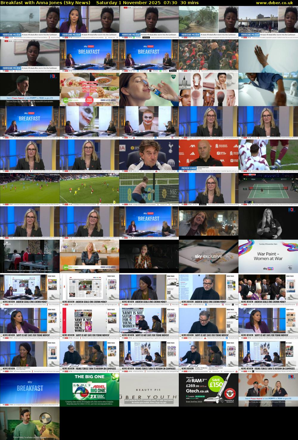 Breakfast With Anna Jones (Sky News) Saturday 1 November 2025 07:30 - 08:00