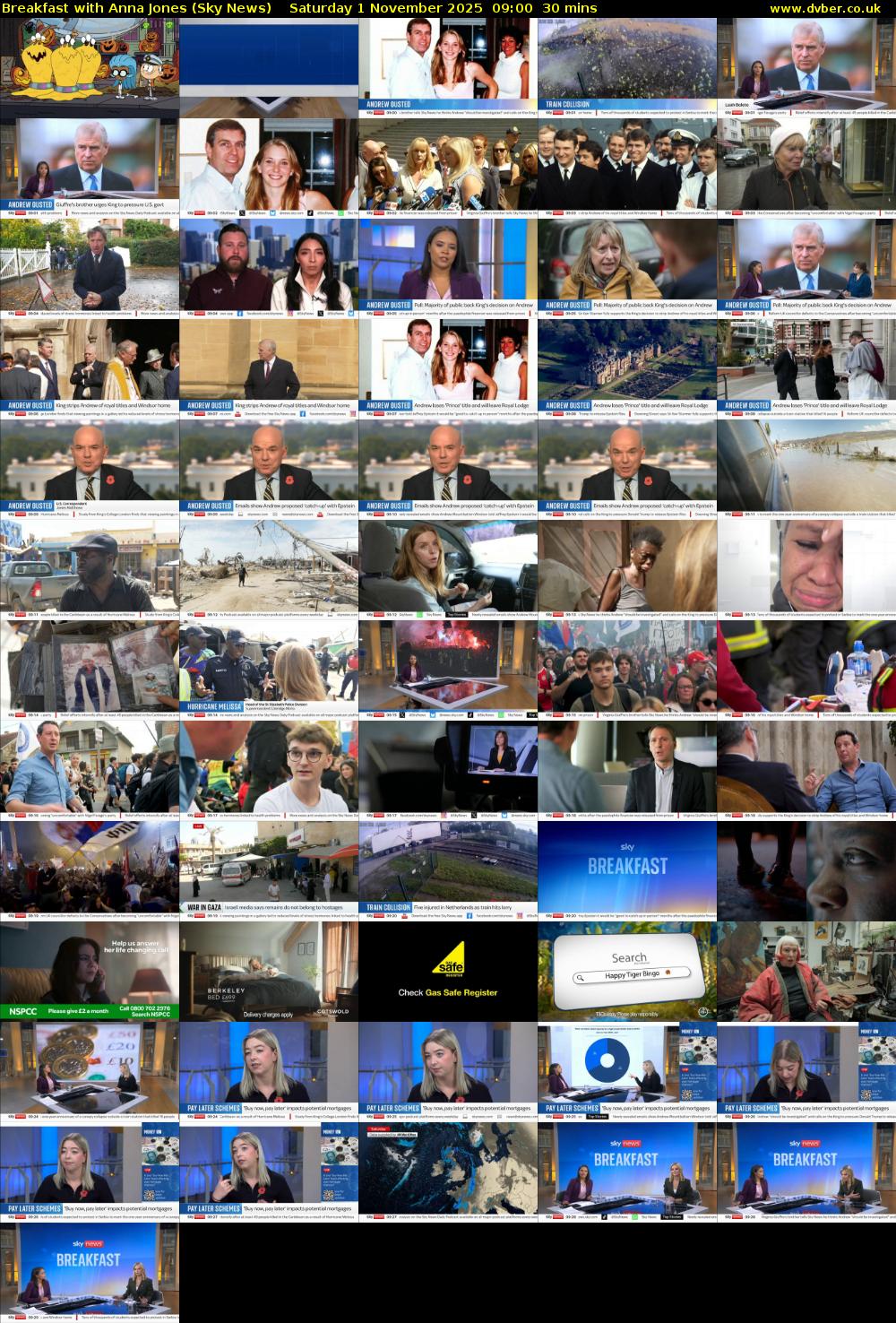 Breakfast With Anna Jones (Sky News) Saturday 1 November 2025 09:00 - 09:30