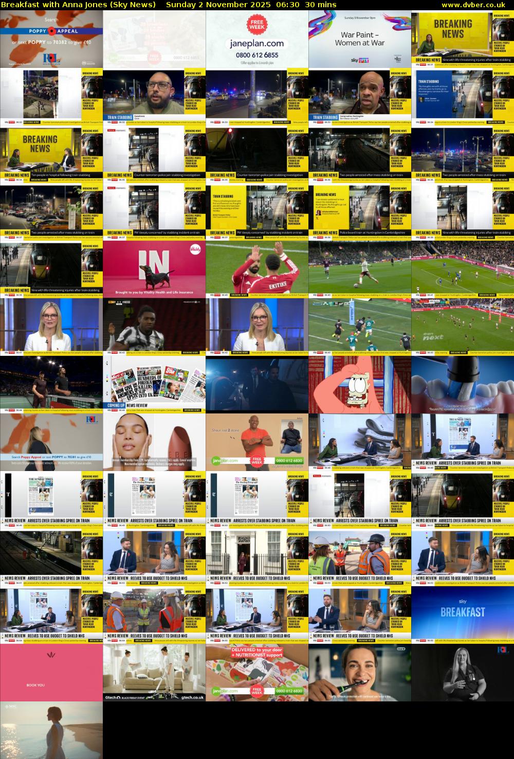 Breakfast With Anna Jones (Sky News) Sunday 2 November 2025 06:30 - 07:00