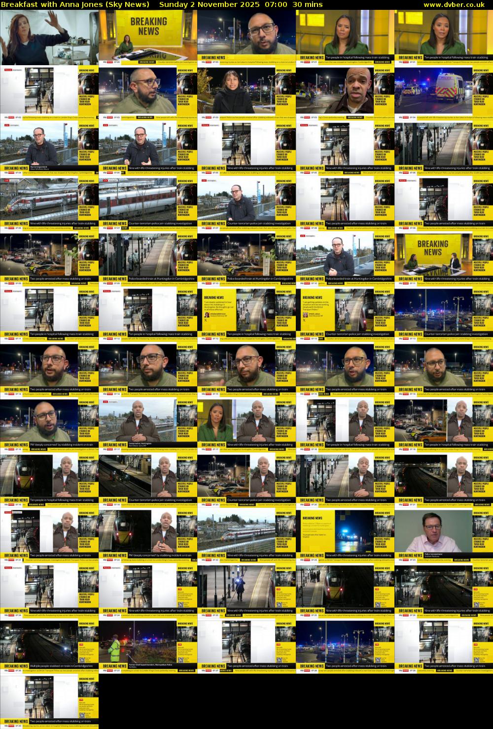 Breakfast With Anna Jones (Sky News) Sunday 2 November 2025 07:00 - 07:30