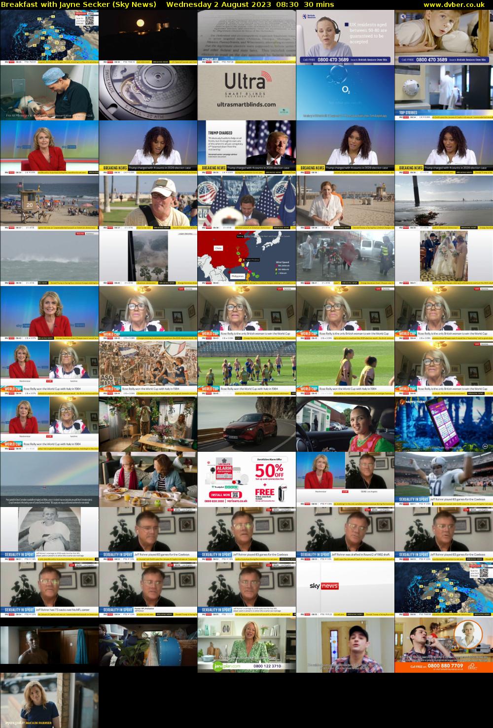Breakfast with Jayne Secker (Sky News) Wednesday 2 August 2023 08:30 - 09:00