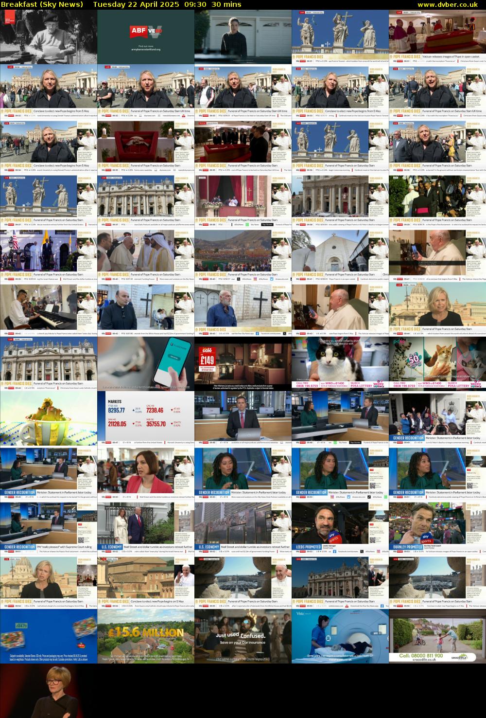 Breakfast (Sky News) Tuesday 22 April 2025 09:30 - 10:00