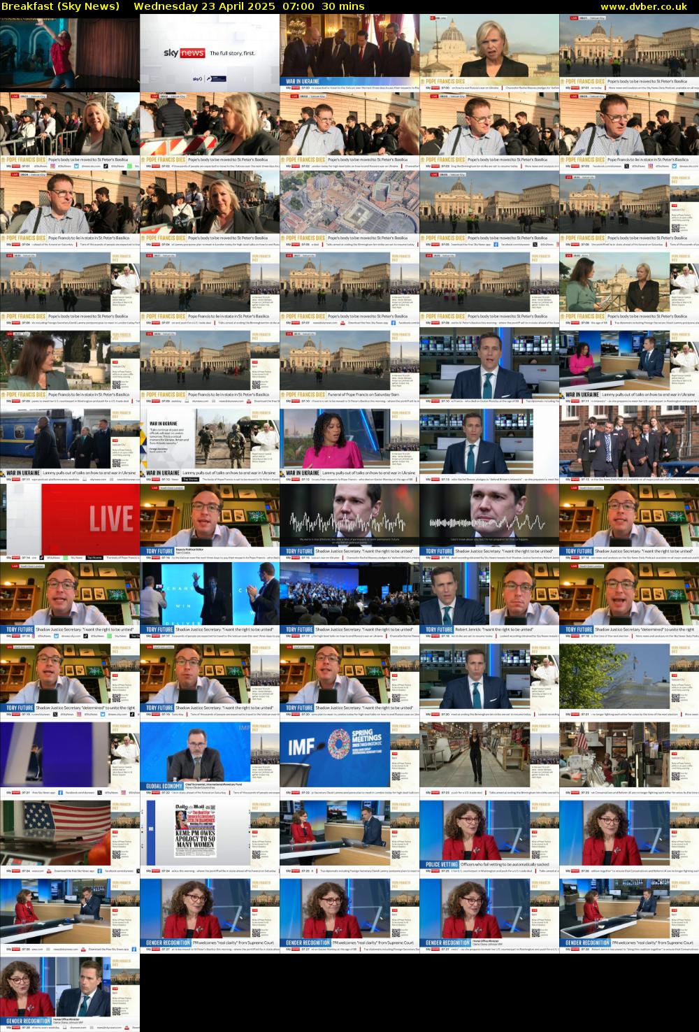 Breakfast (Sky News) Wednesday 23 April 2025 07:00 - 07:30