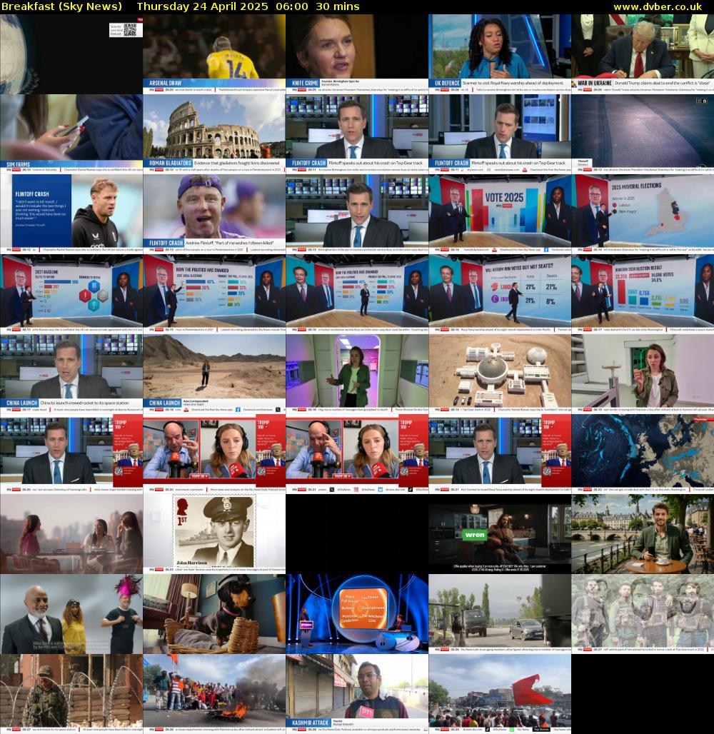 Breakfast (Sky News) Thursday 24 April 2025 06:00 - 06:30