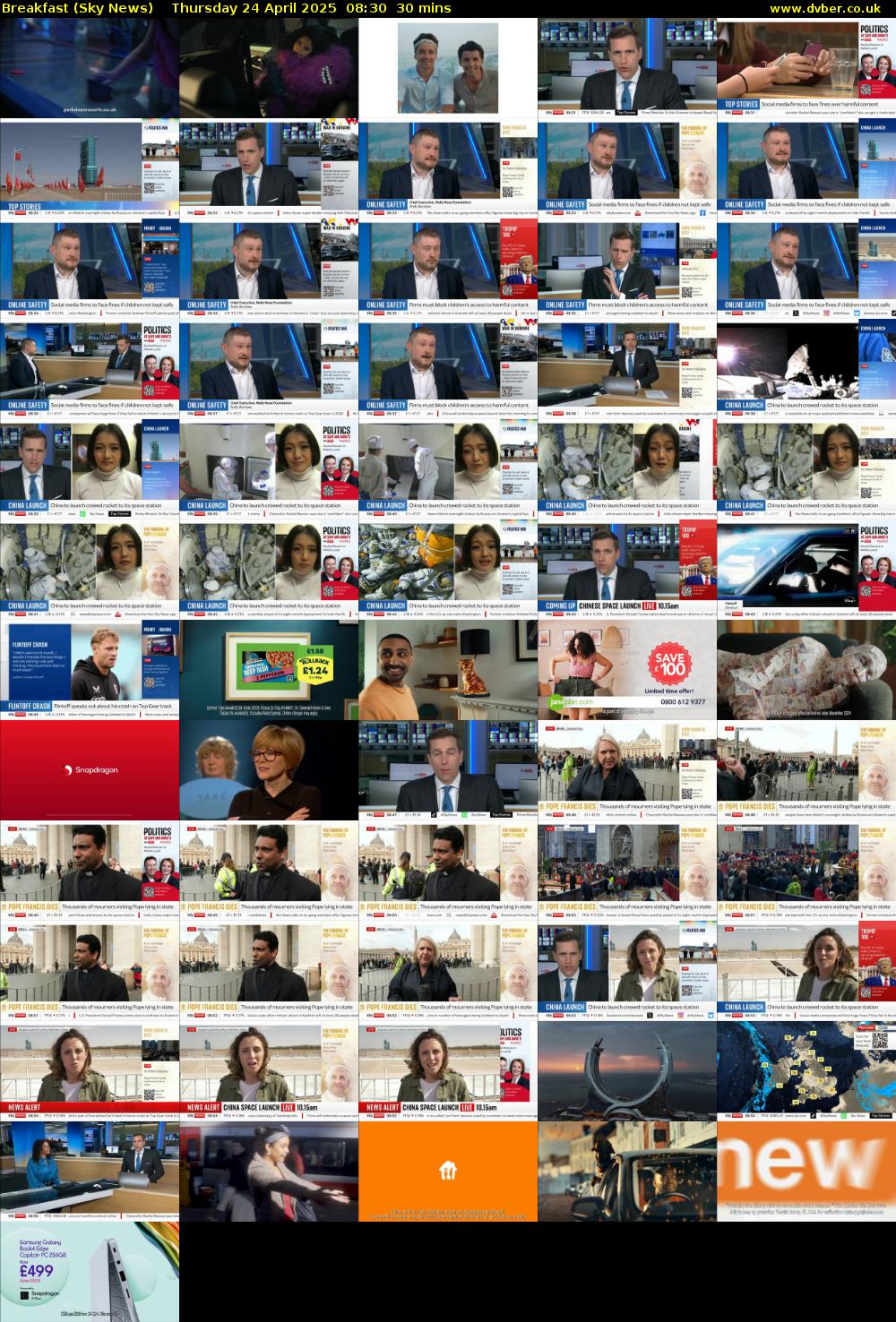 Breakfast (Sky News) Thursday 24 April 2025 08:30 - 09:00