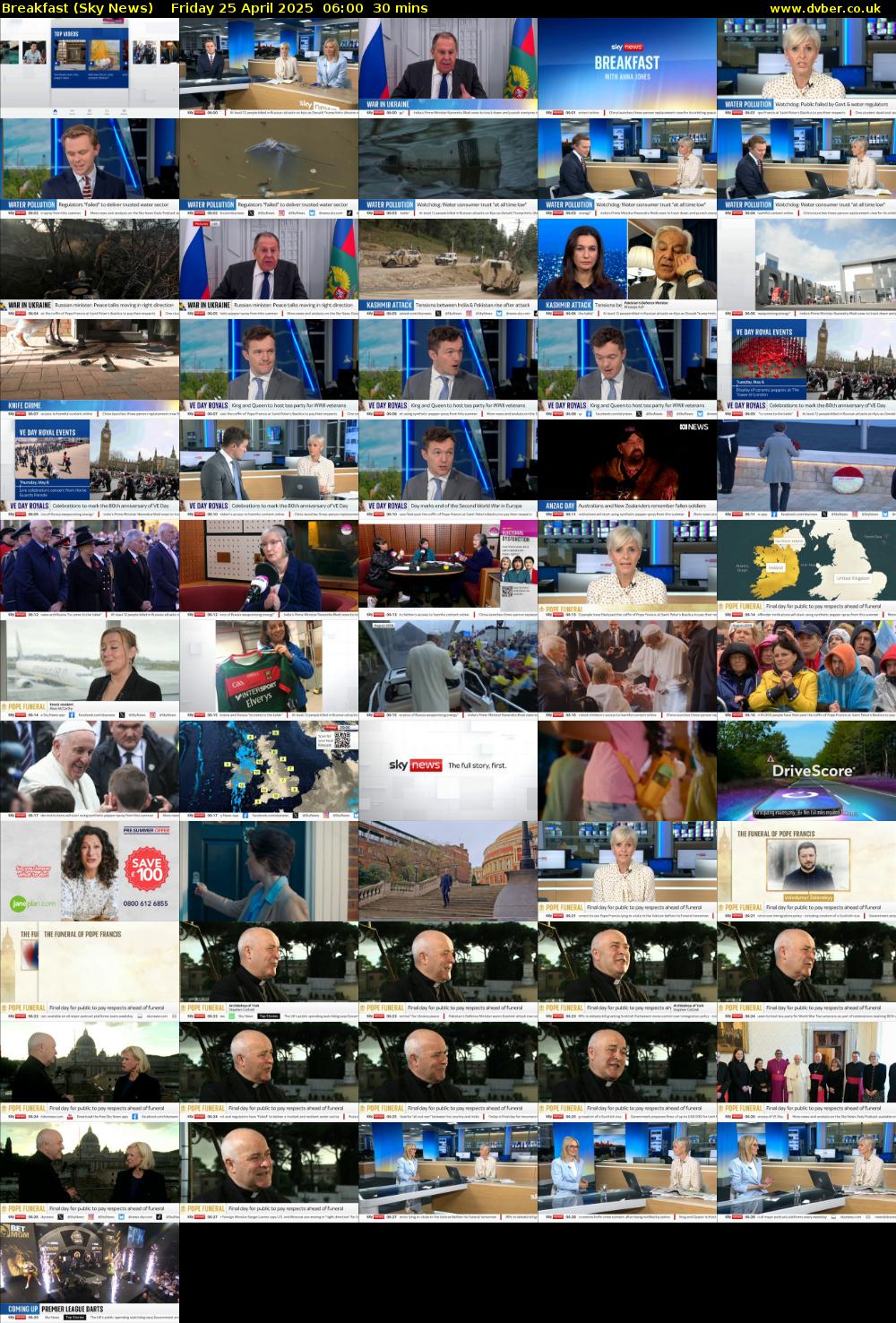Breakfast (Sky News) Friday 25 April 2025 06:00 - 06:30