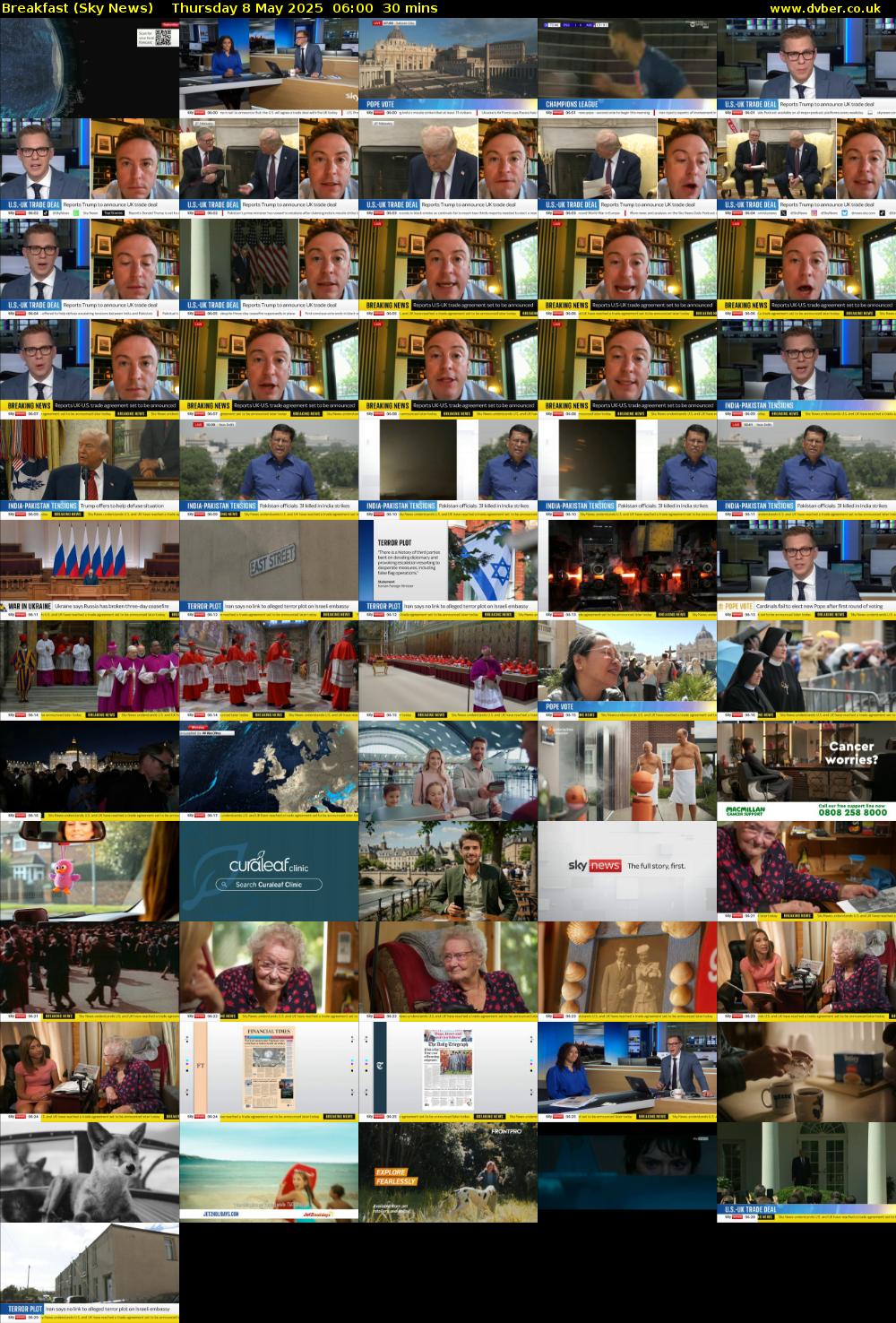 Breakfast (Sky News) Thursday 8 May 2025 06:00 - 06:30