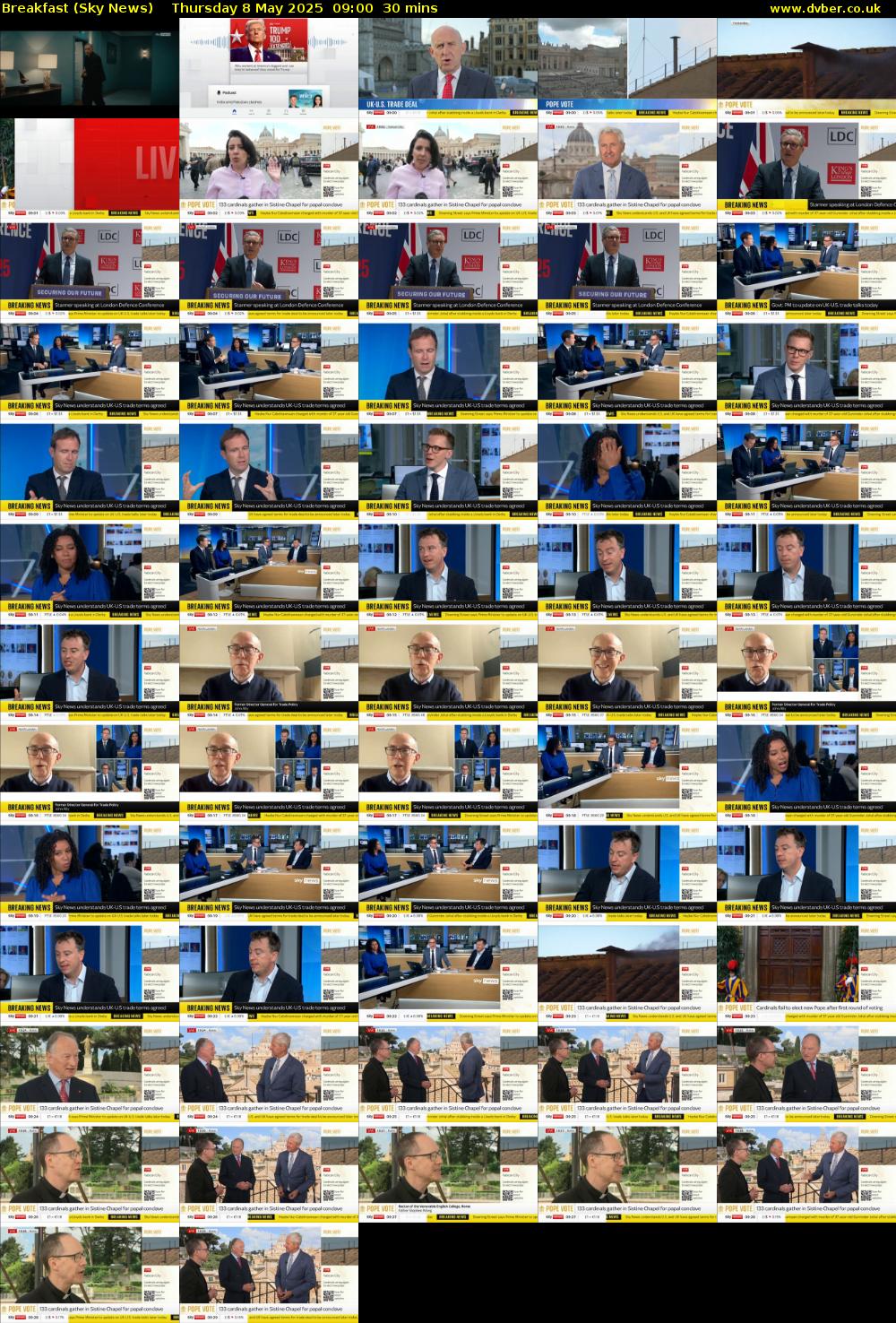Breakfast (Sky News) Thursday 8 May 2025 09:00 - 09:30