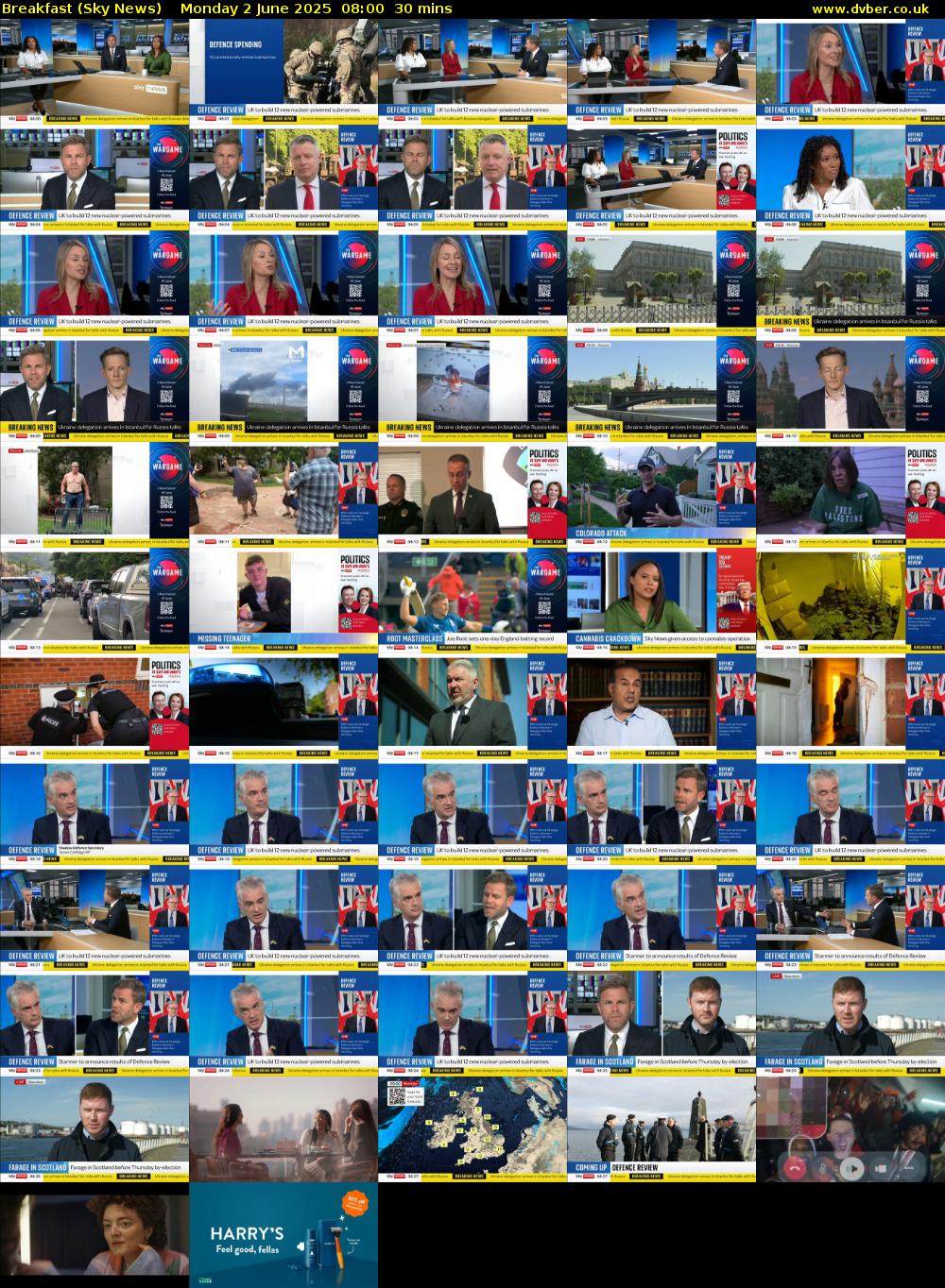Breakfast (Sky News) Monday 2 June 2025 08:00 - 08:30