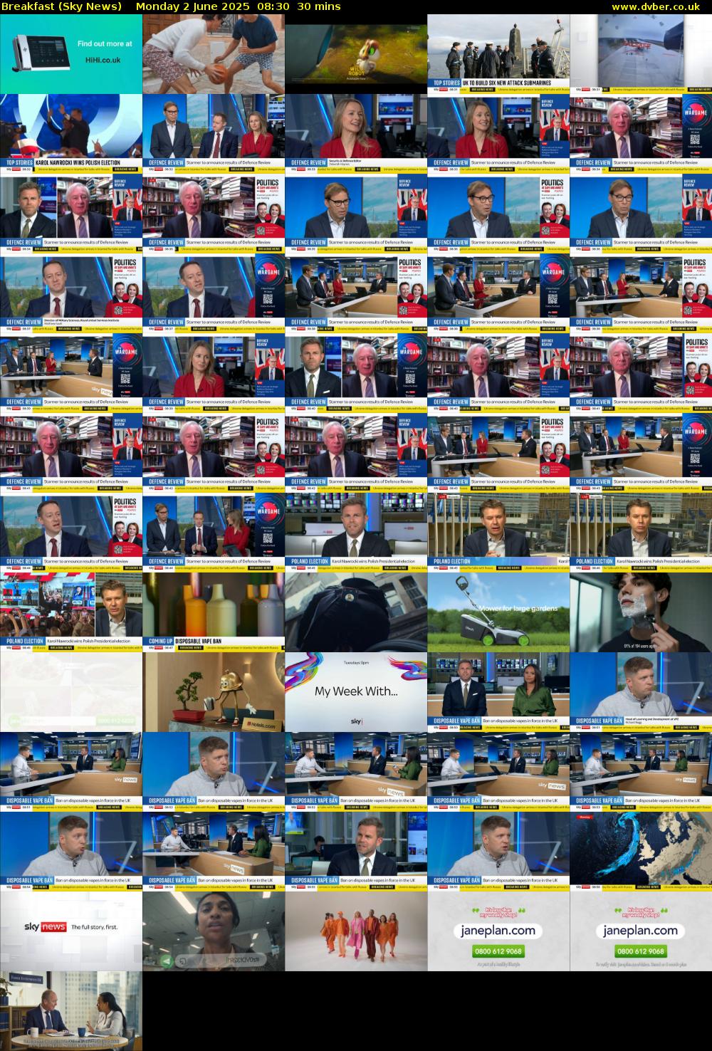 Breakfast (Sky News) Monday 2 June 2025 08:30 - 09:00