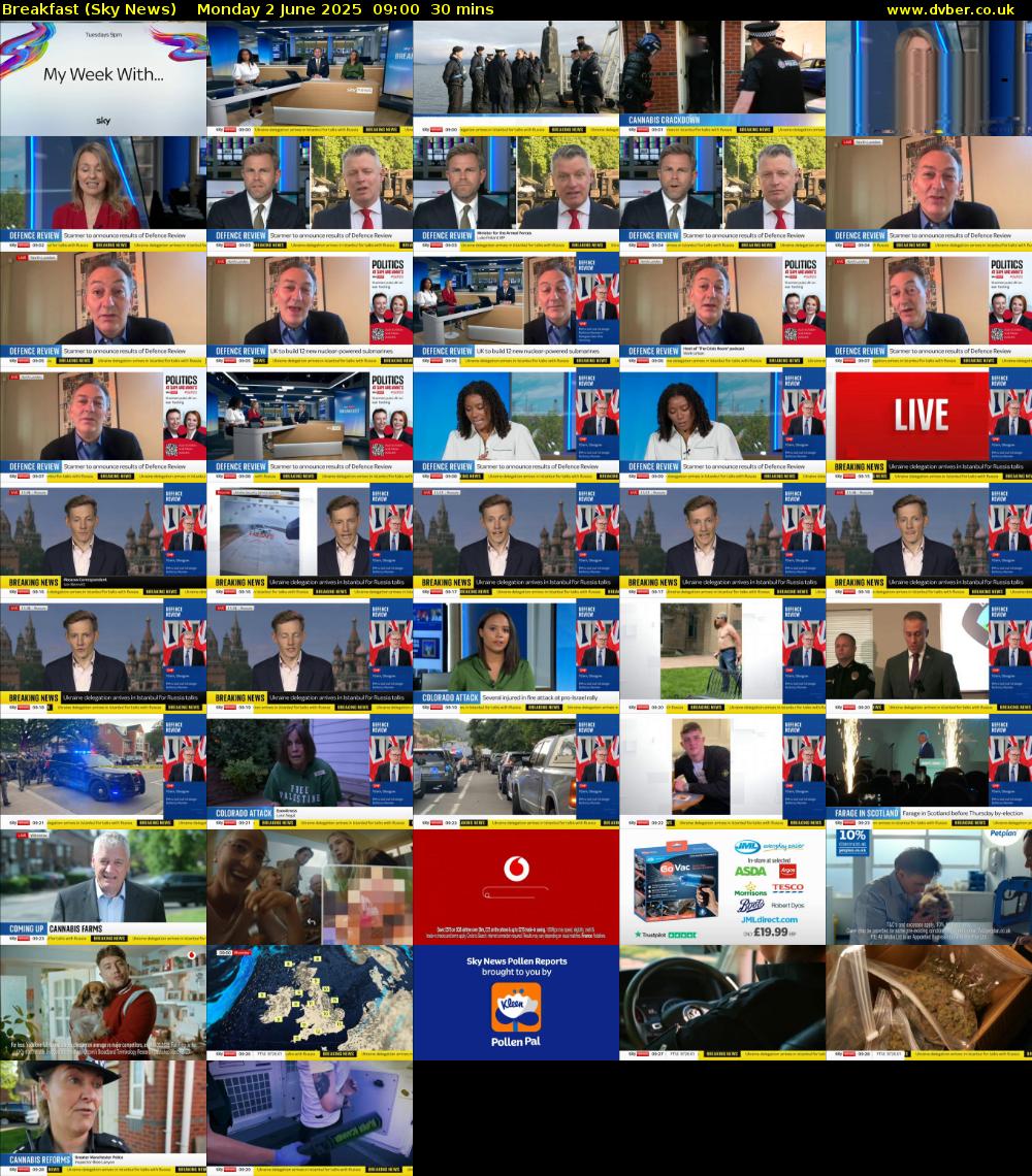 Breakfast (Sky News) Monday 2 June 2025 09:00 - 09:30