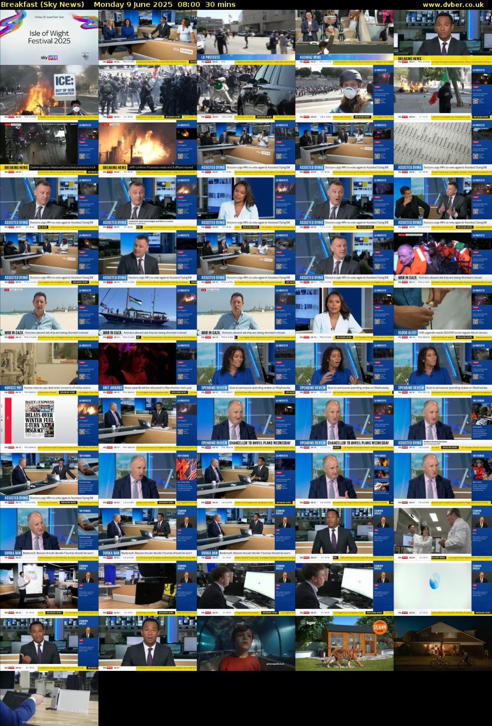 Breakfast (Sky News) Monday 9 June 2025 08:00 - 08:30