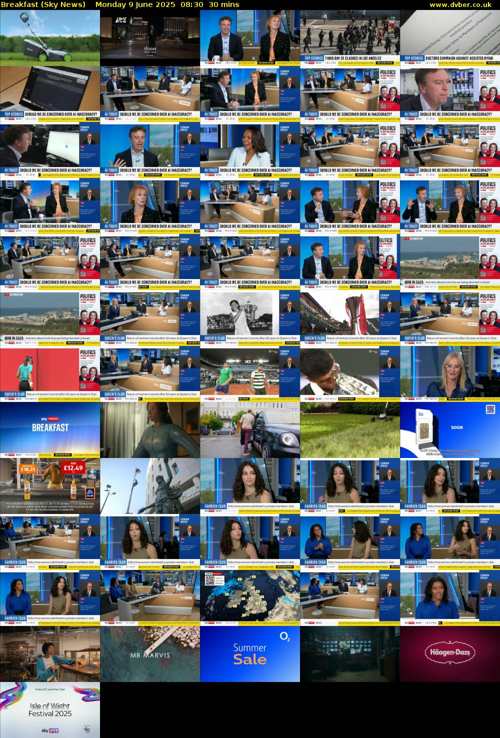 Breakfast (Sky News) Monday 9 June 2025 08:30 - 09:00