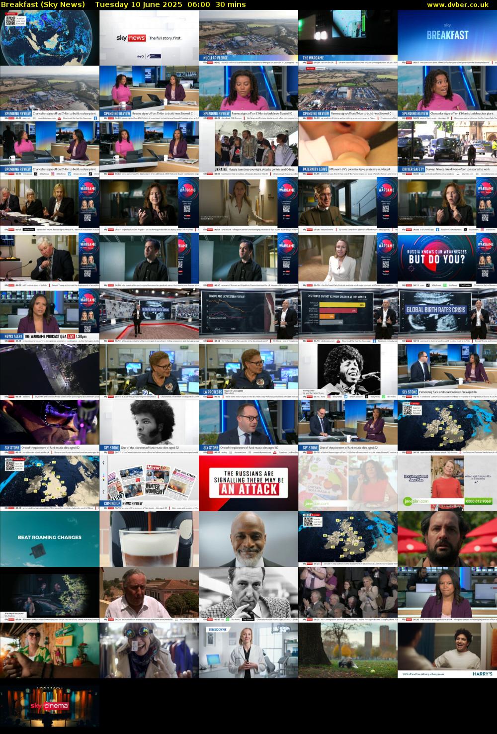 Breakfast (Sky News) Tuesday 10 June 2025 06:00 - 06:30