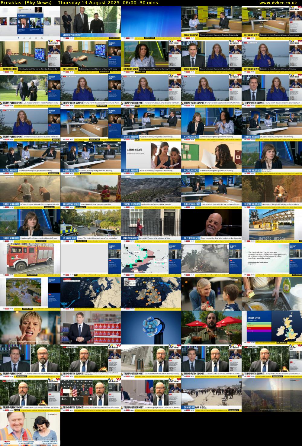 Breakfast (Sky News) Thursday 14 August 2025 06:00 - 06:30