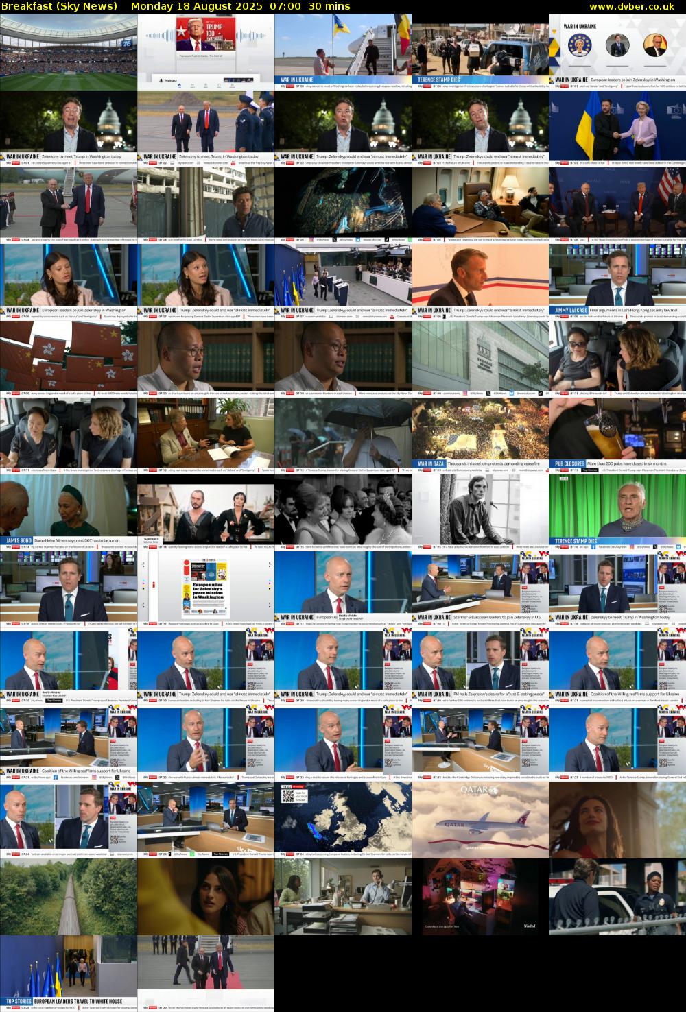 Breakfast (Sky News) Monday 18 August 2025 07:00 - 07:30