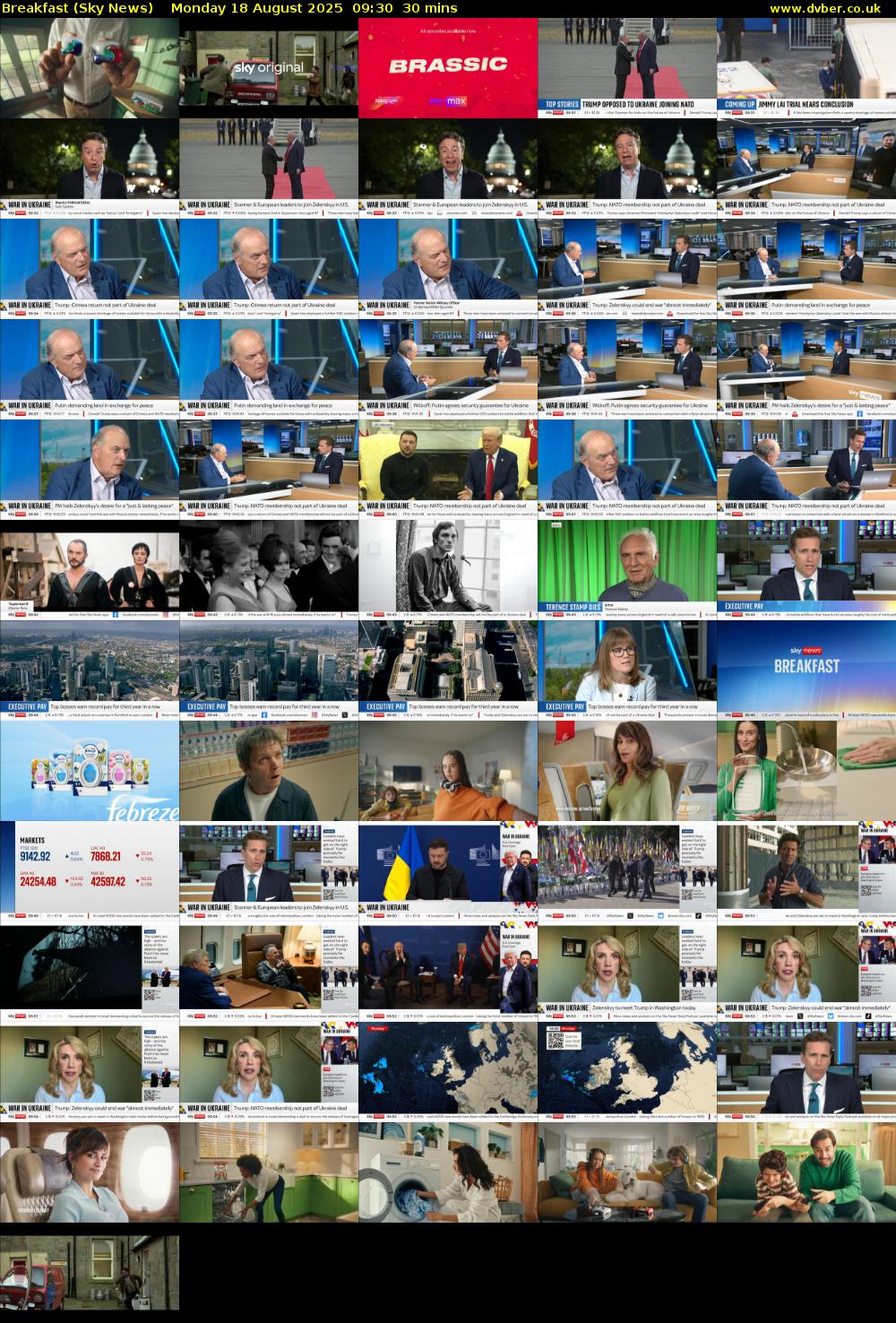 Breakfast (Sky News) Monday 18 August 2025 09:30 - 10:00