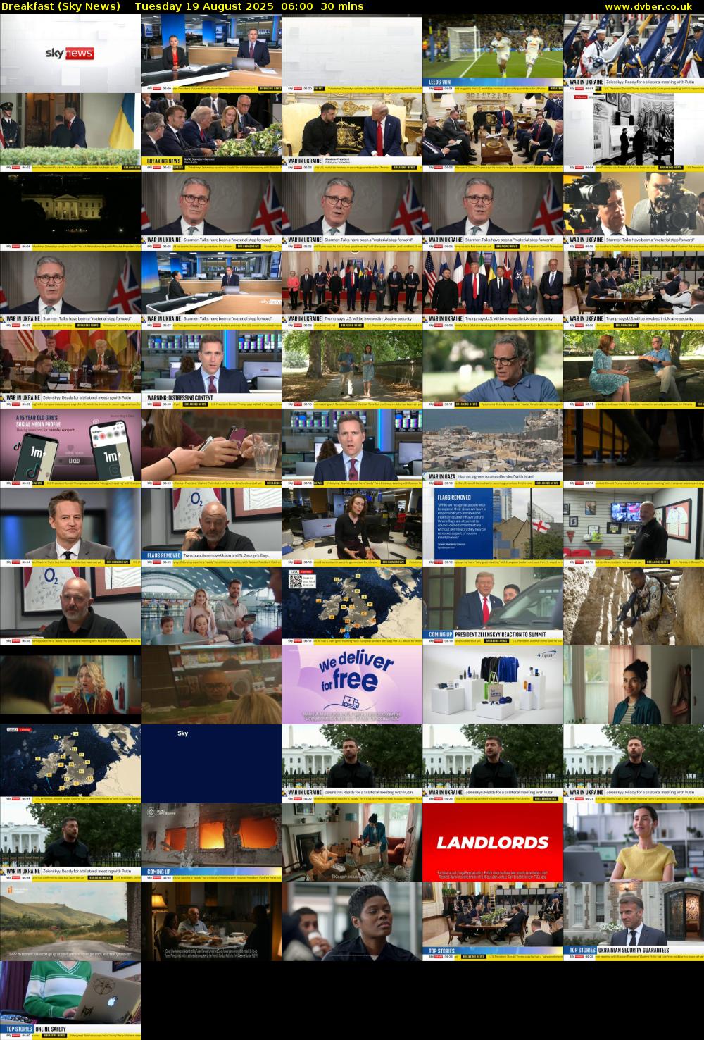 Breakfast (Sky News) Tuesday 19 August 2025 06:00 - 06:30