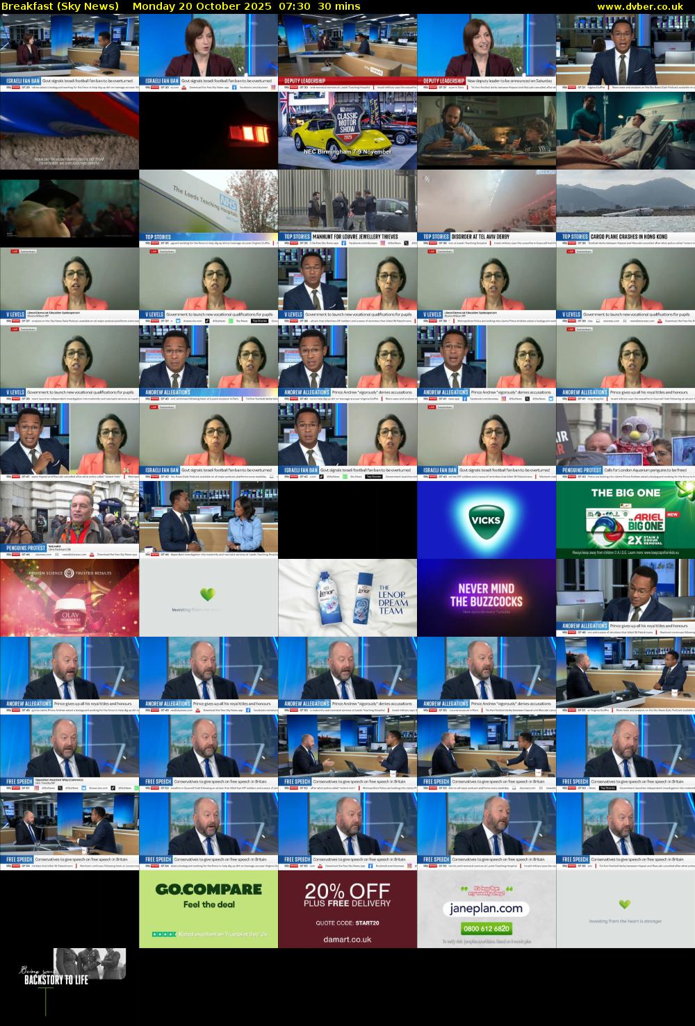 Breakfast (Sky News) Monday 20 October 2025 07:30 - 08:00