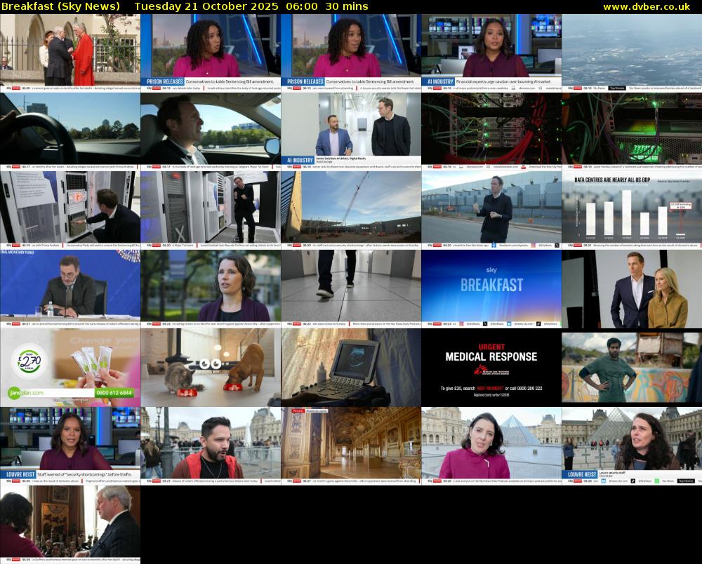 Breakfast (Sky News) Tuesday 21 October 2025 06:00 - 06:30