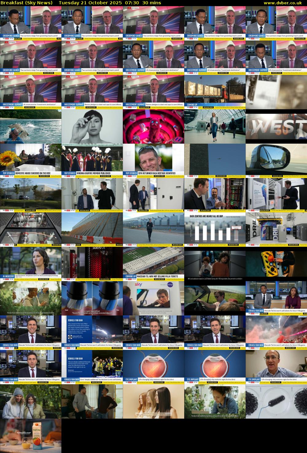 Breakfast (Sky News) Tuesday 21 October 2025 07:30 - 08:00