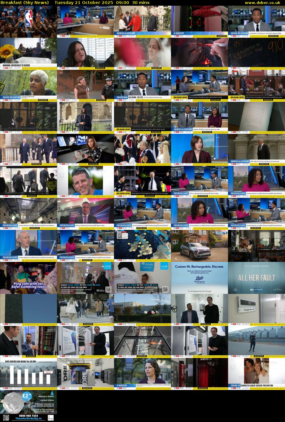 Breakfast (Sky News) Tuesday 21 October 2025 09:00 - 09:30