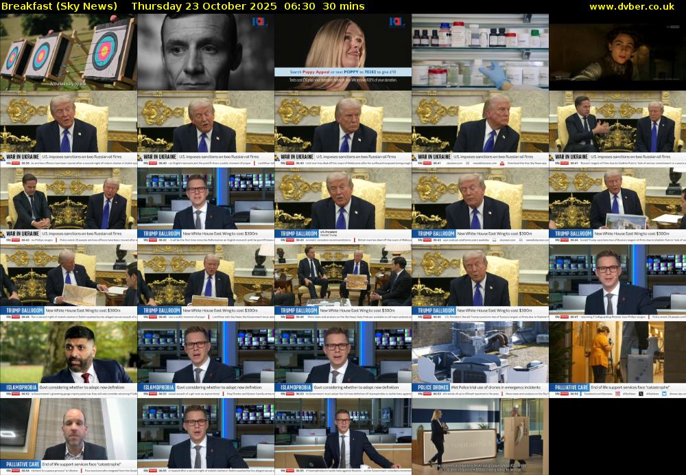 Breakfast (Sky News) Thursday 23 October 2025 06:30 - 07:00