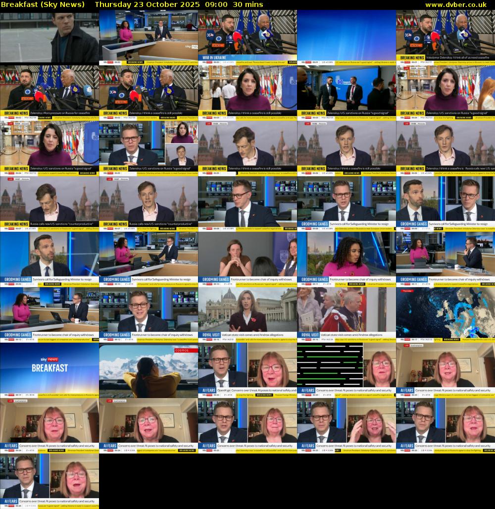 Breakfast (Sky News) Thursday 23 October 2025 09:00 - 09:30