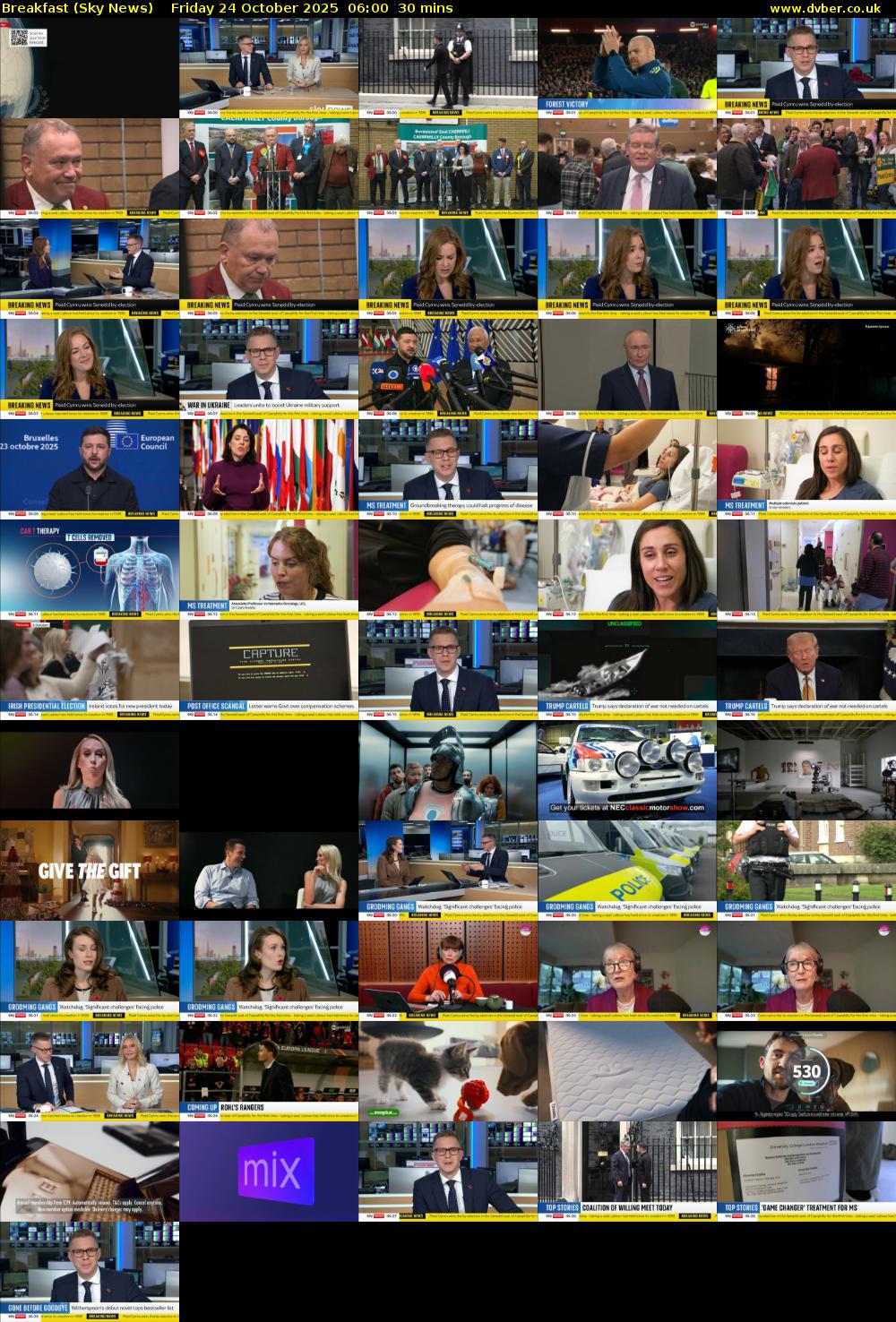 Breakfast (Sky News) Friday 24 October 2025 06:00 - 06:30