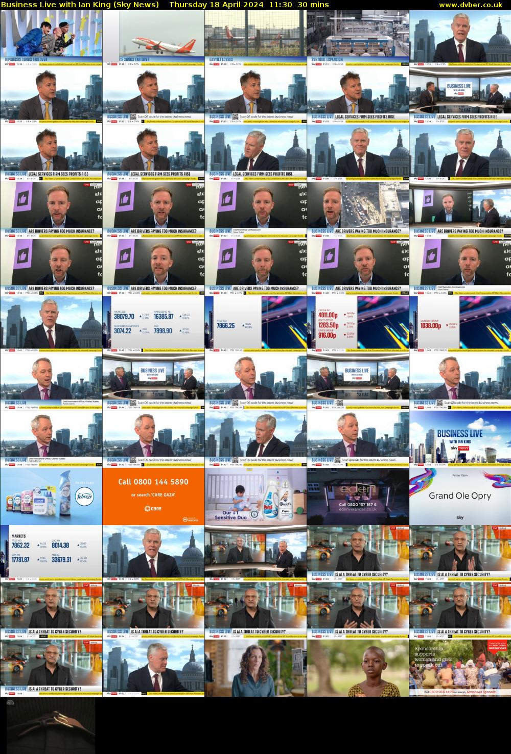 Business Live with Ian King (Sky News) Thursday 18 April 2024 11:30 - 12:00