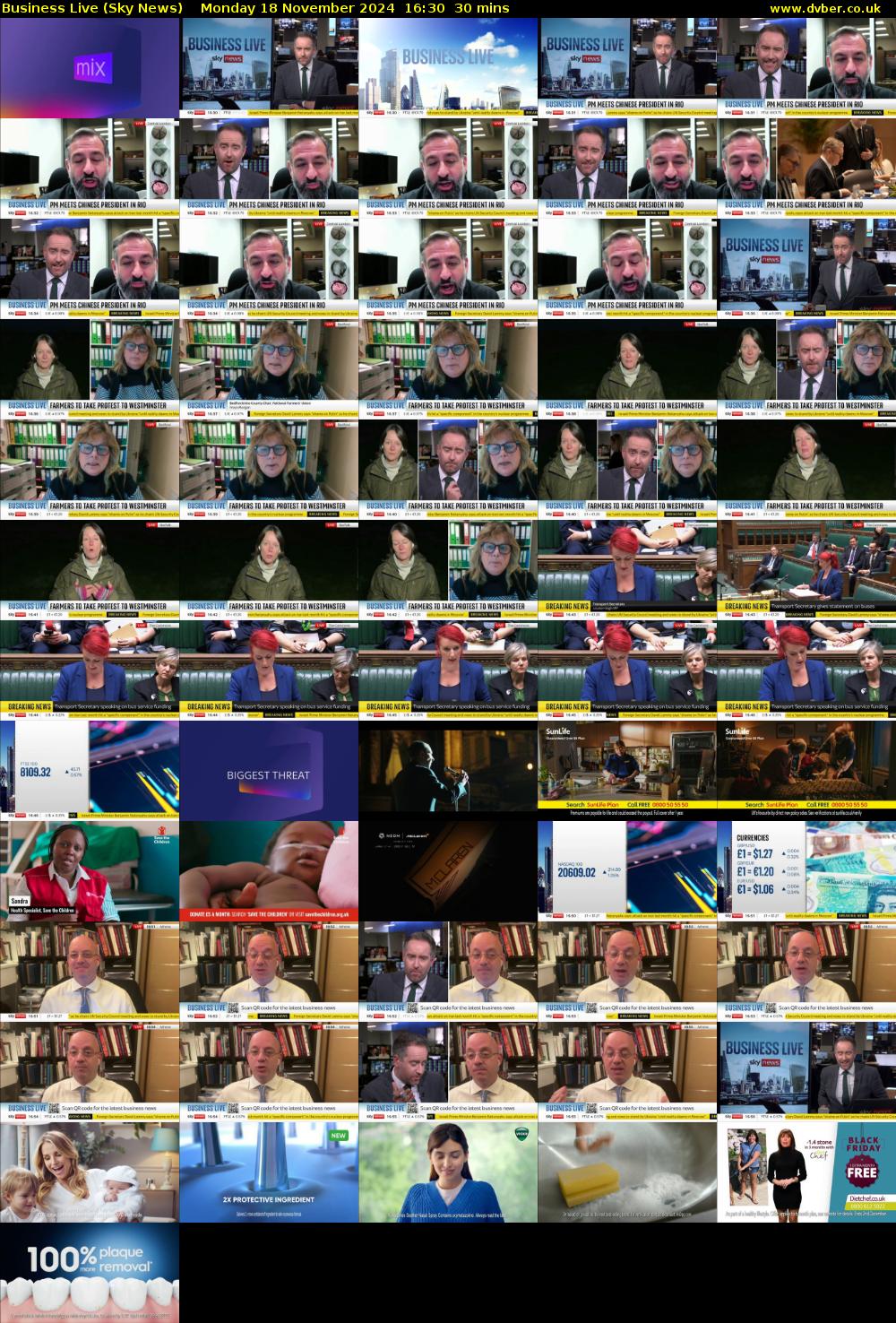 Business Live (Sky News) Monday 18 November 2024 16:30 - 17:00