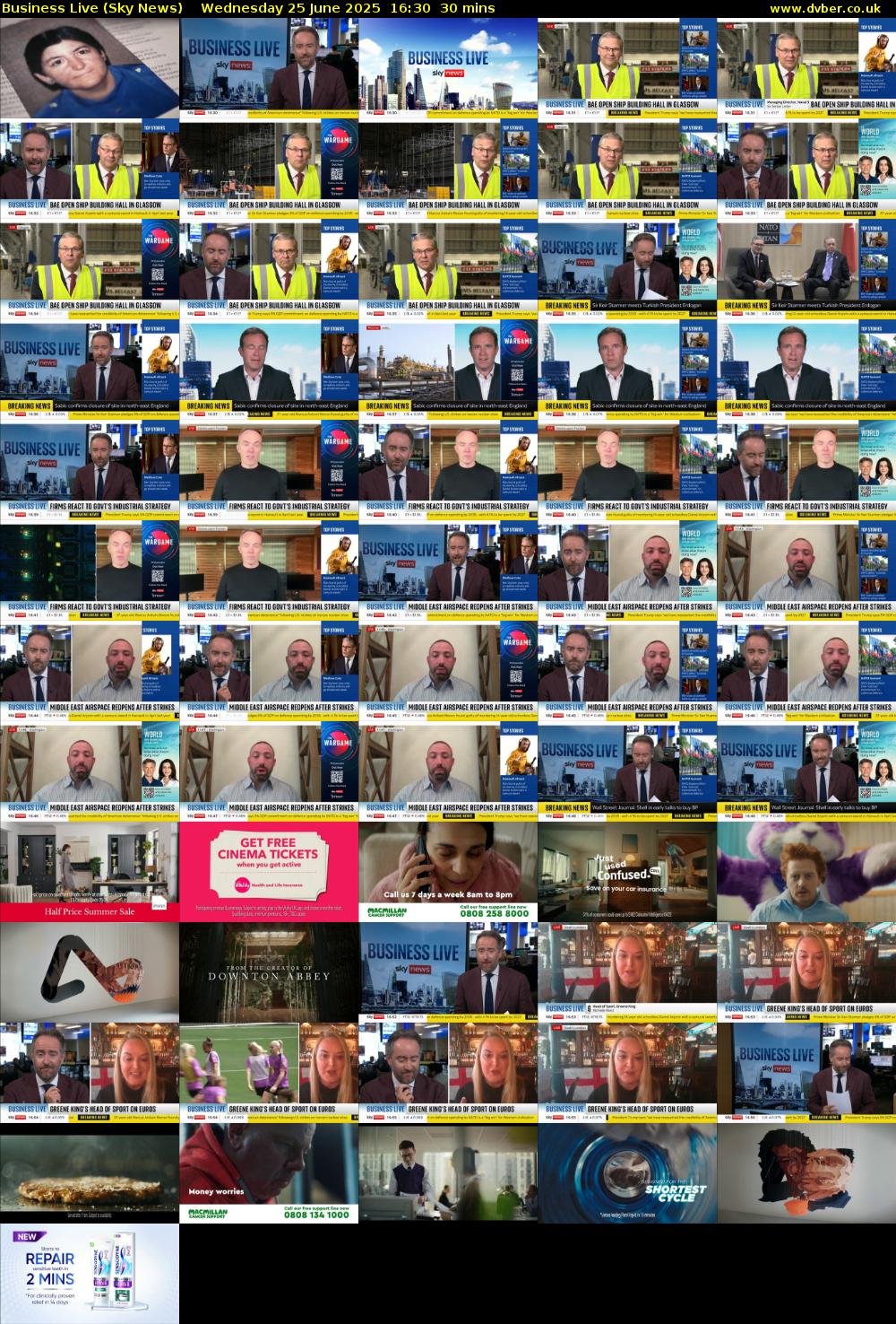 Business Live (Sky News) Wednesday 25 June 2025 16:30 - 17:00